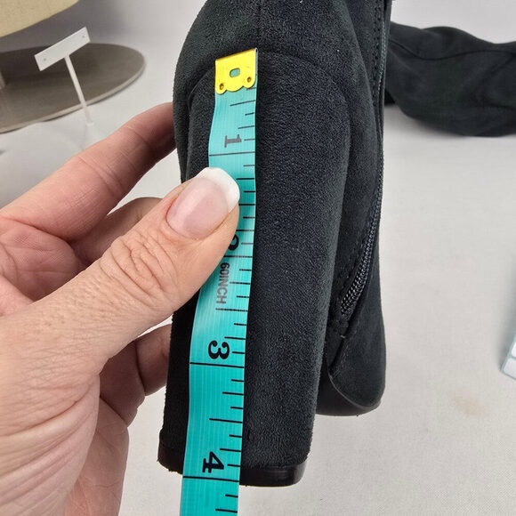 Shoedazzle Green Faux Suede Heeled Over The Knee Boots Size 7 - Picture 9 of 9